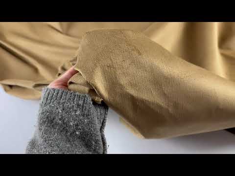 F367 Ex Designer Stretch 16 Wale Cord Gold Almond