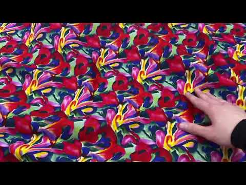 i503 Abstract Floral Linen Multi