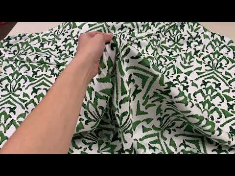 B377 Viscose Satin Painted Aztec Green