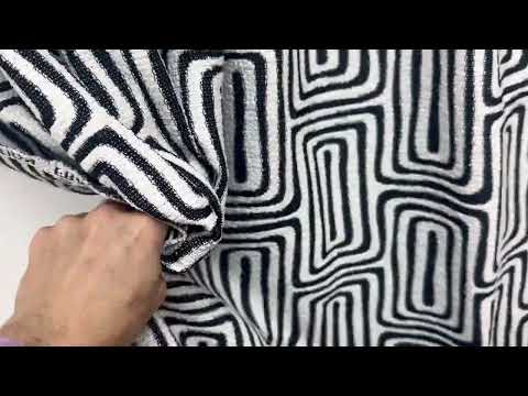 H377 Illusion Tapestry Monochrome Black White