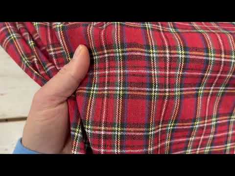 C827 Woven Christmas Tartan Red