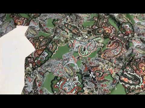 I359 Paisley Chiffon Forest