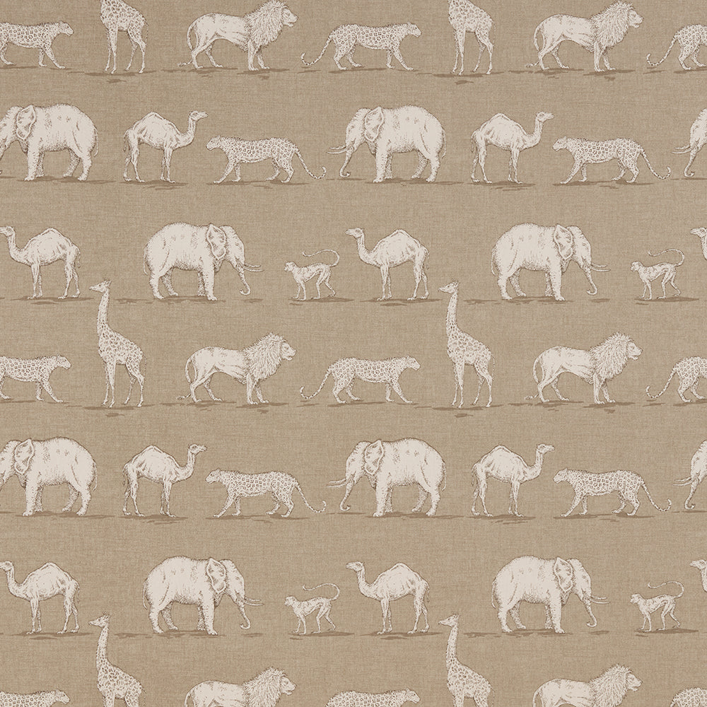iLiv Prairie Animals Almond Fabric