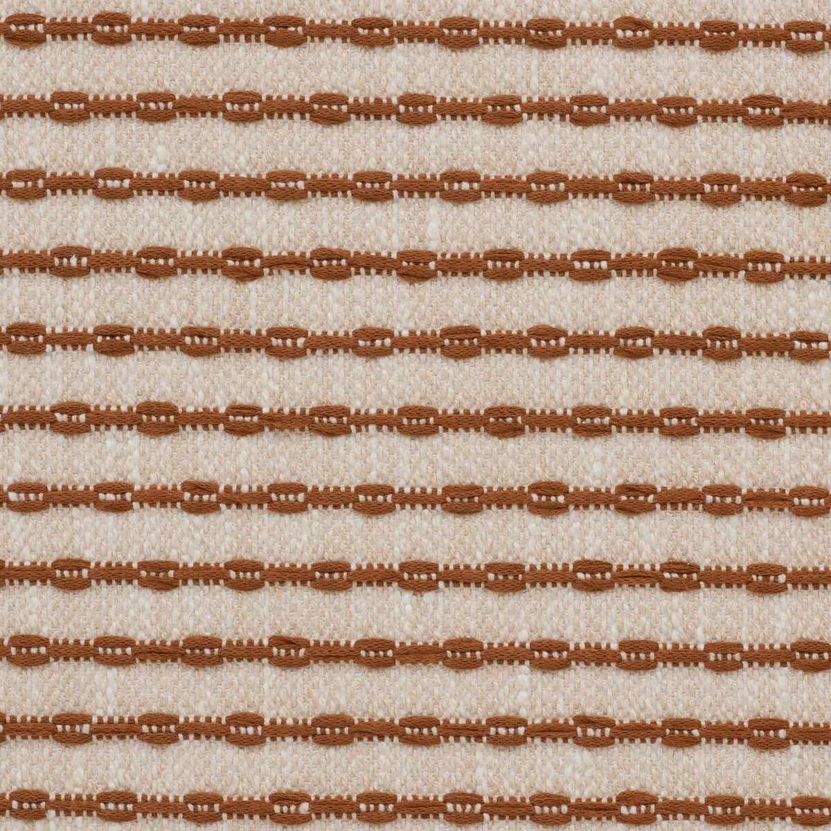 iLiv Sundara Henna fabric, a contemporary woven stripe cotton-mix upholstery and soft furnishing fabric in rich ochre tones from the Zafira collection.