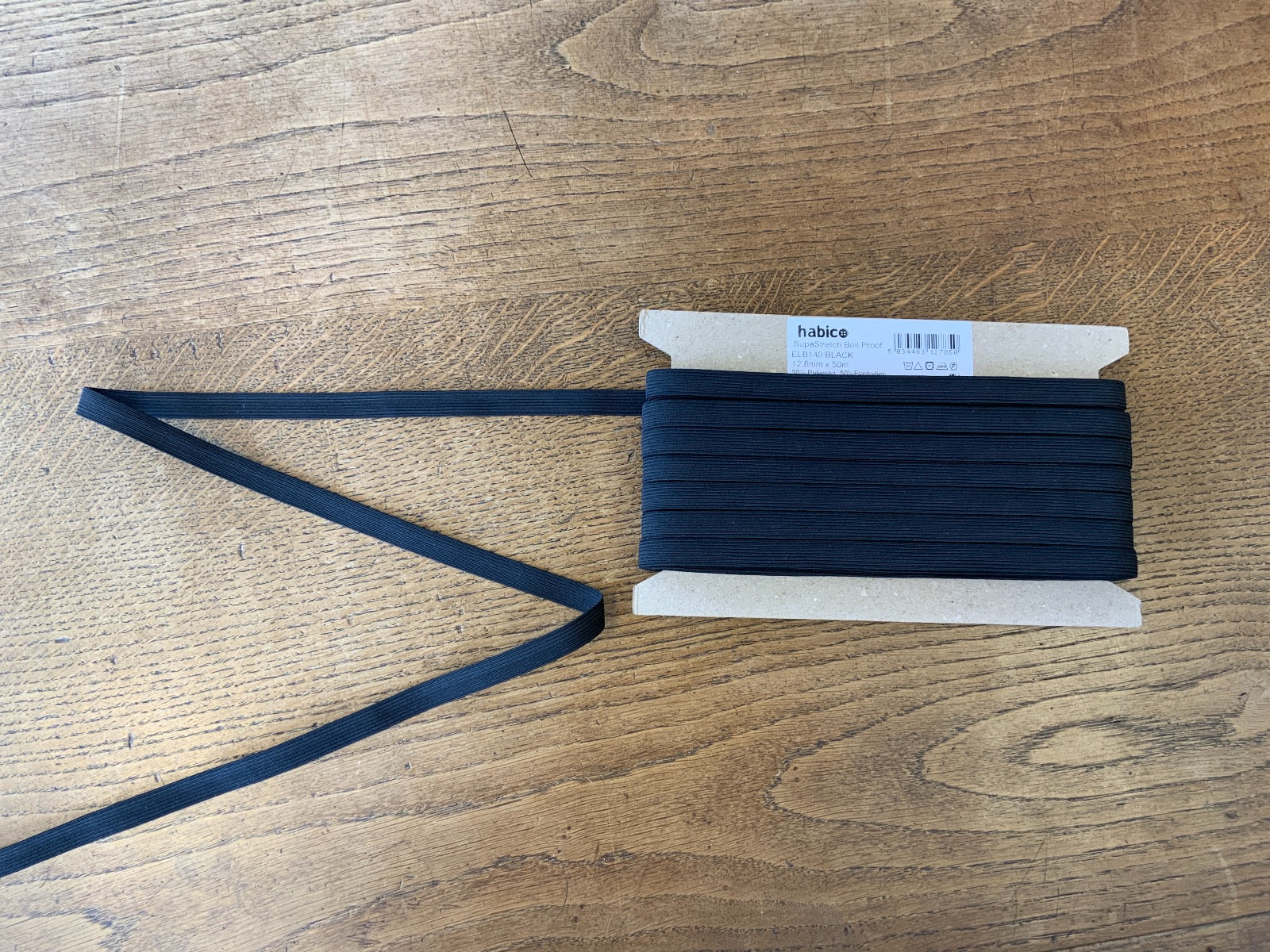 13mm Black Elastic Stretch Trim Haberdashery