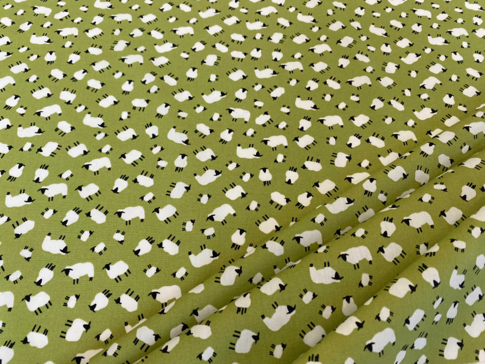 Sheep Cotton Poplin Lime C135