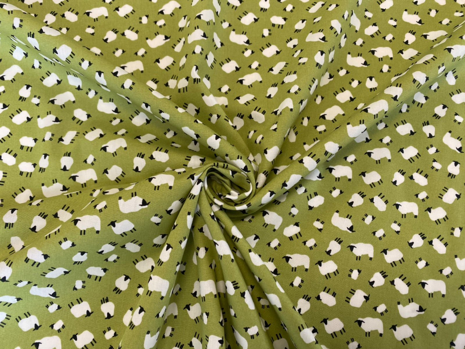 Sheep Cotton Poplin Lime C135
