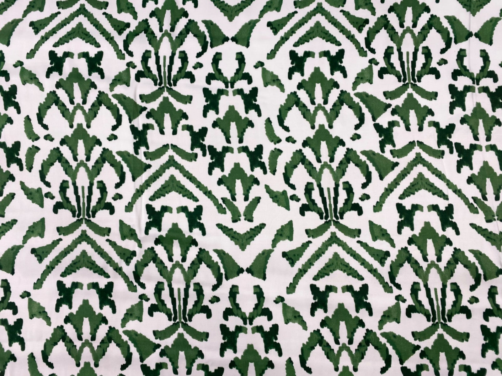B377 Viscose Satin Painted Aztec Green