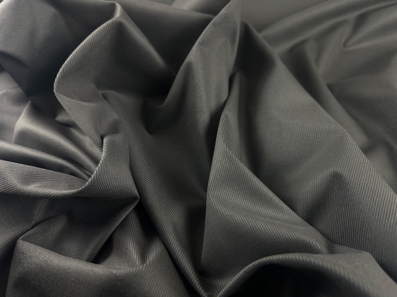 F366 Ex Designer 16 Wale Cord with Slight Stretch Charcoal