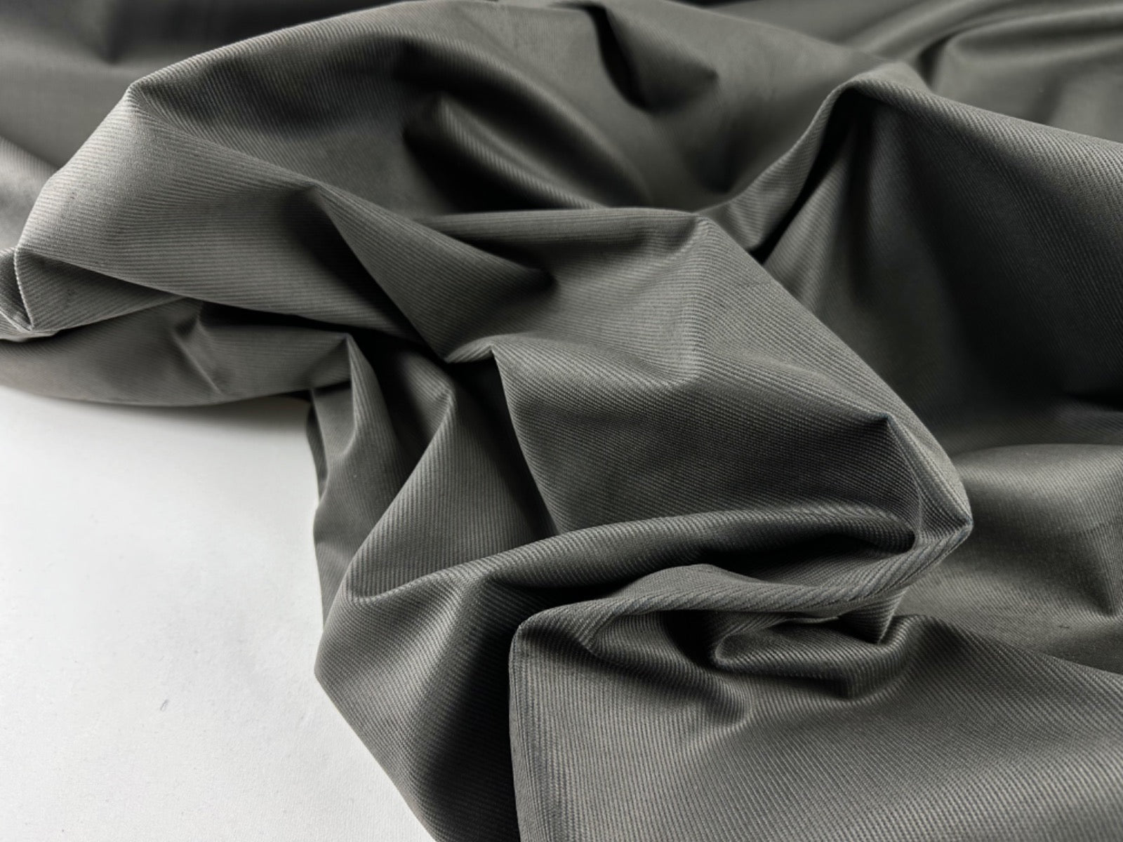 F366 Ex Designer 16 Wale Cord with Slight Stretch Charcoal