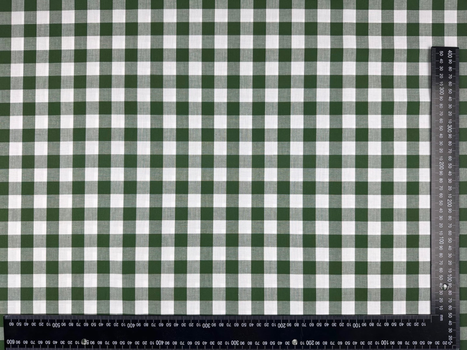 C784 17mm Woven Cotton Gingham Forest