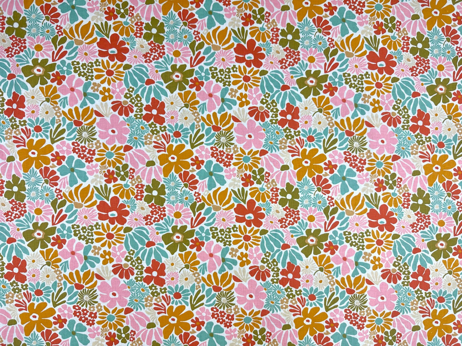 H398 Daisy Autumn Cotton Multi