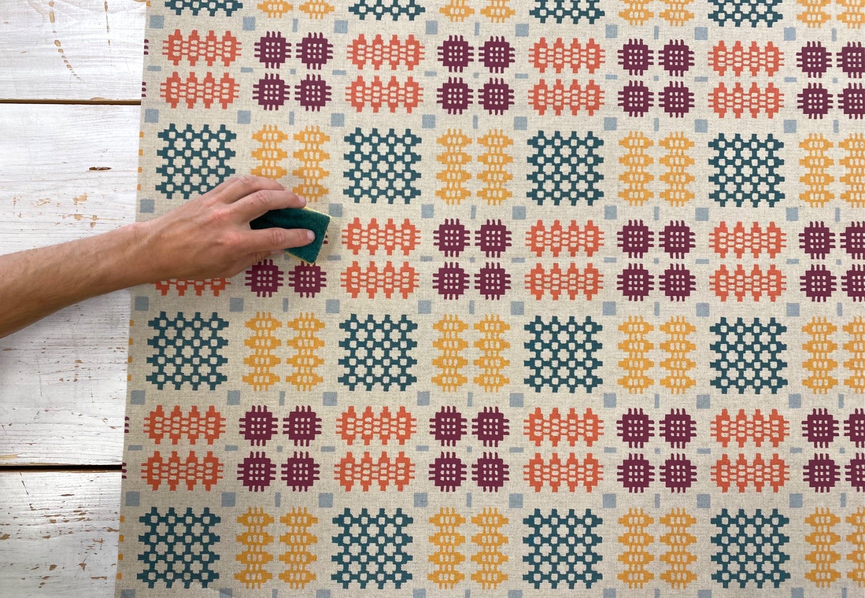 S51 Welsh Blanket Oilcloth Multi