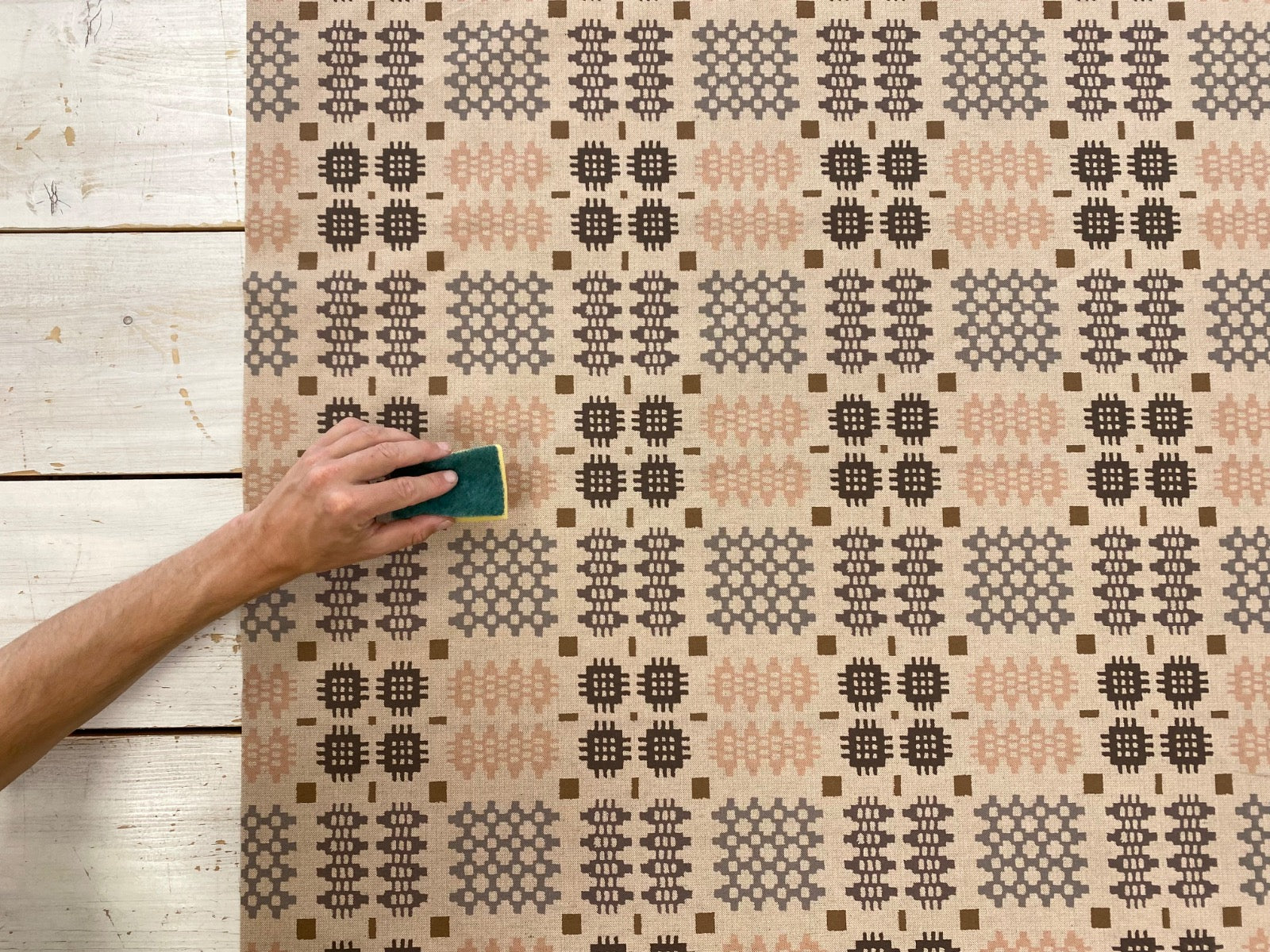 S49 Welsh Blanket Oilcloth Natural