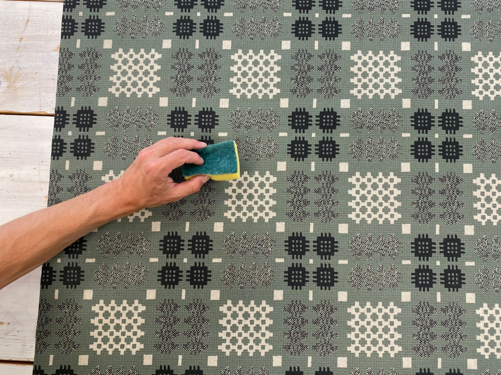 S105 Welsh Blanket Oilcloth Sage