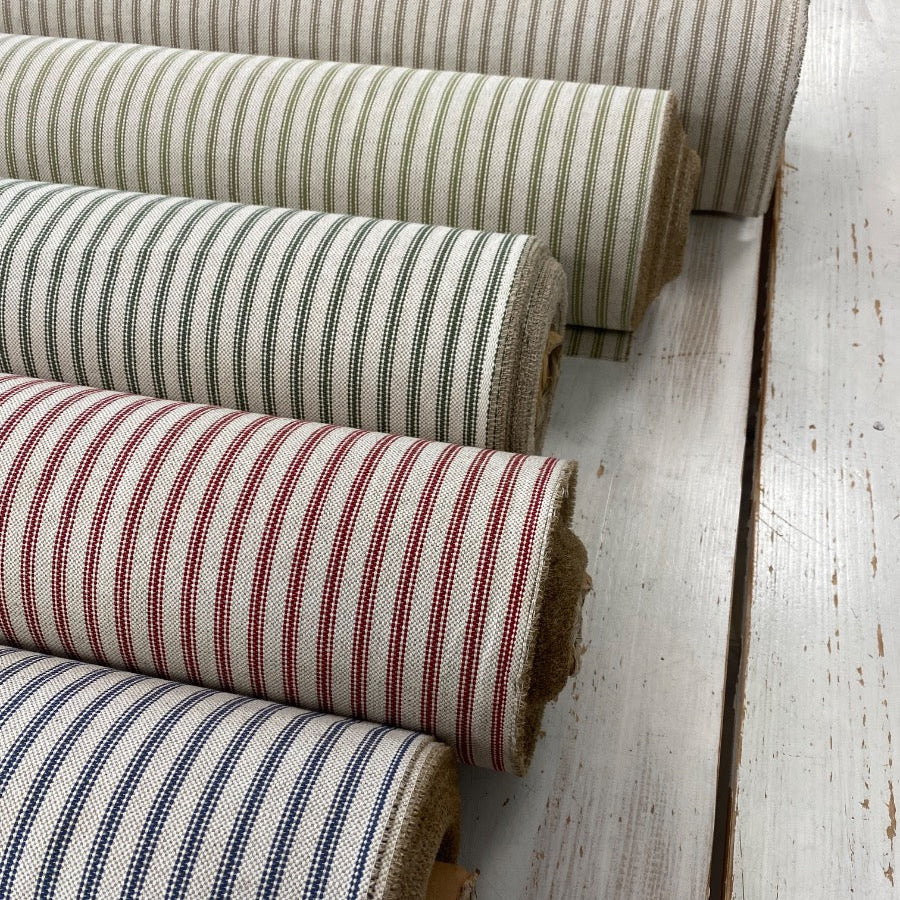 S282 Taupe Rustic Country Ticking Stripe