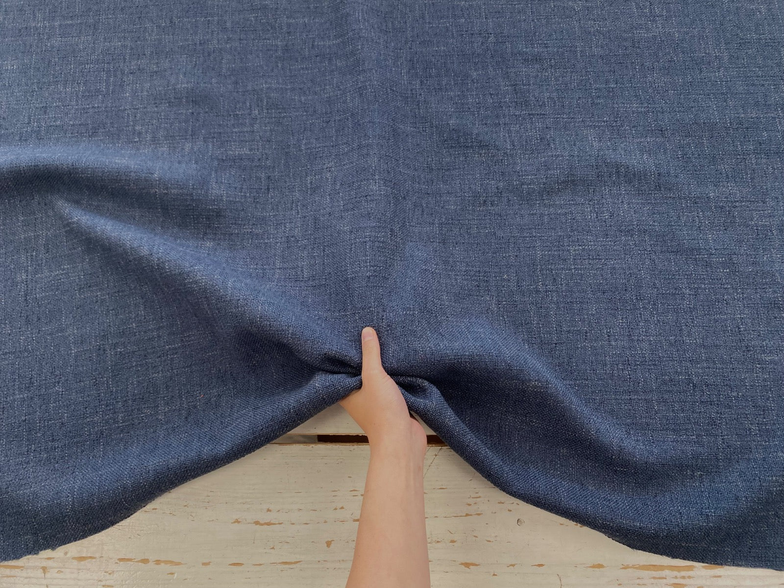 H352 Normandy Chunky Weave Denim Blue