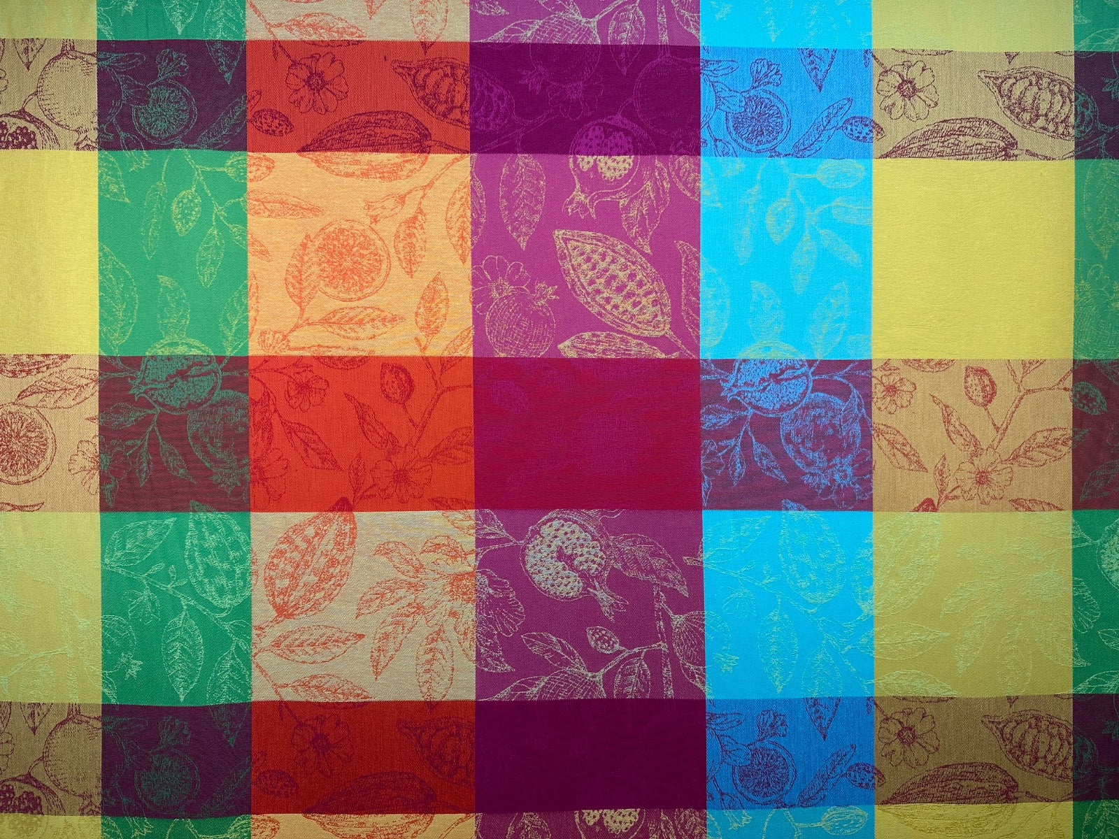 Provence Fruity Check Stain Resistant Fabric H414