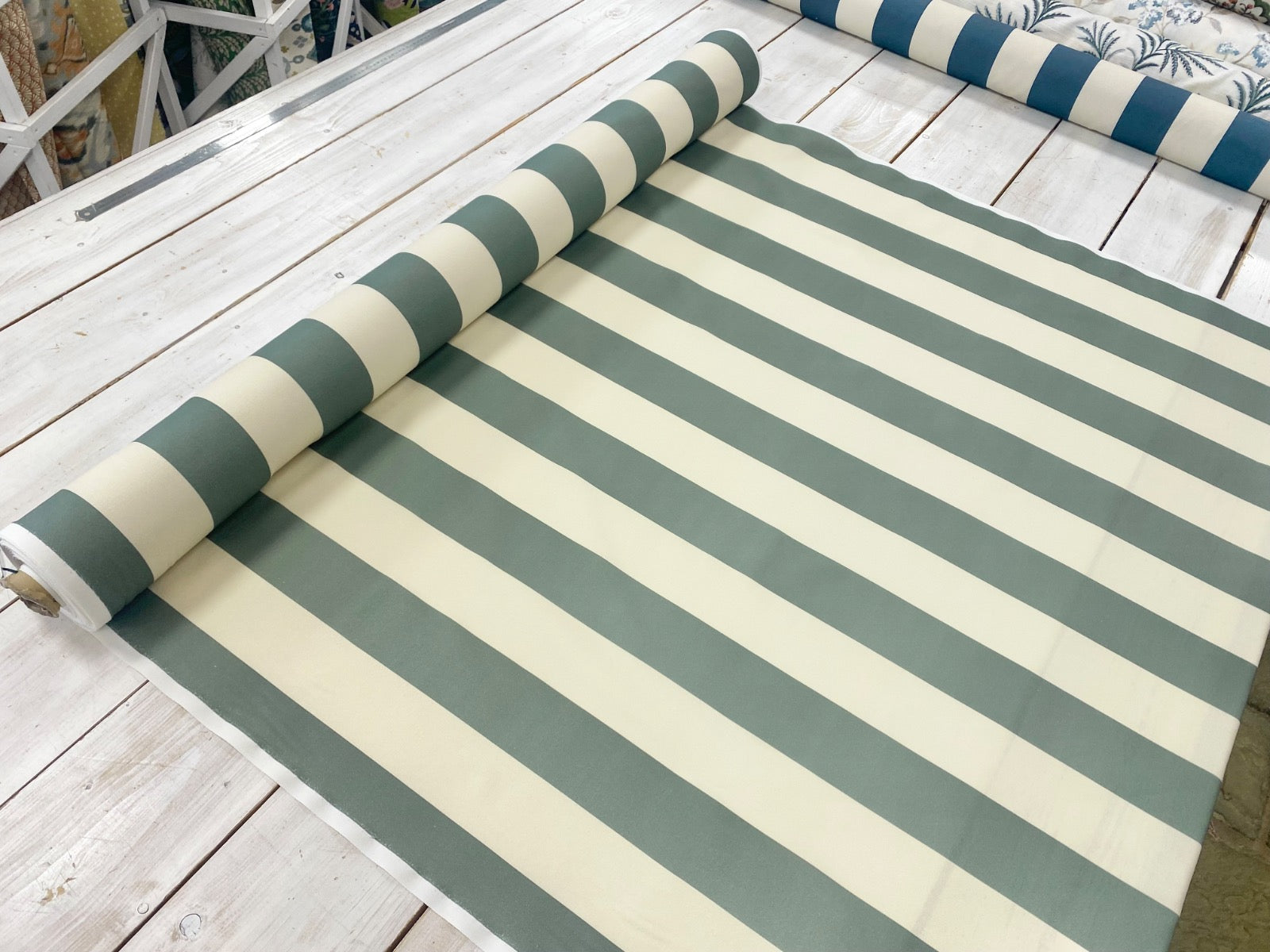 The Bold Stripe Sage Green S286