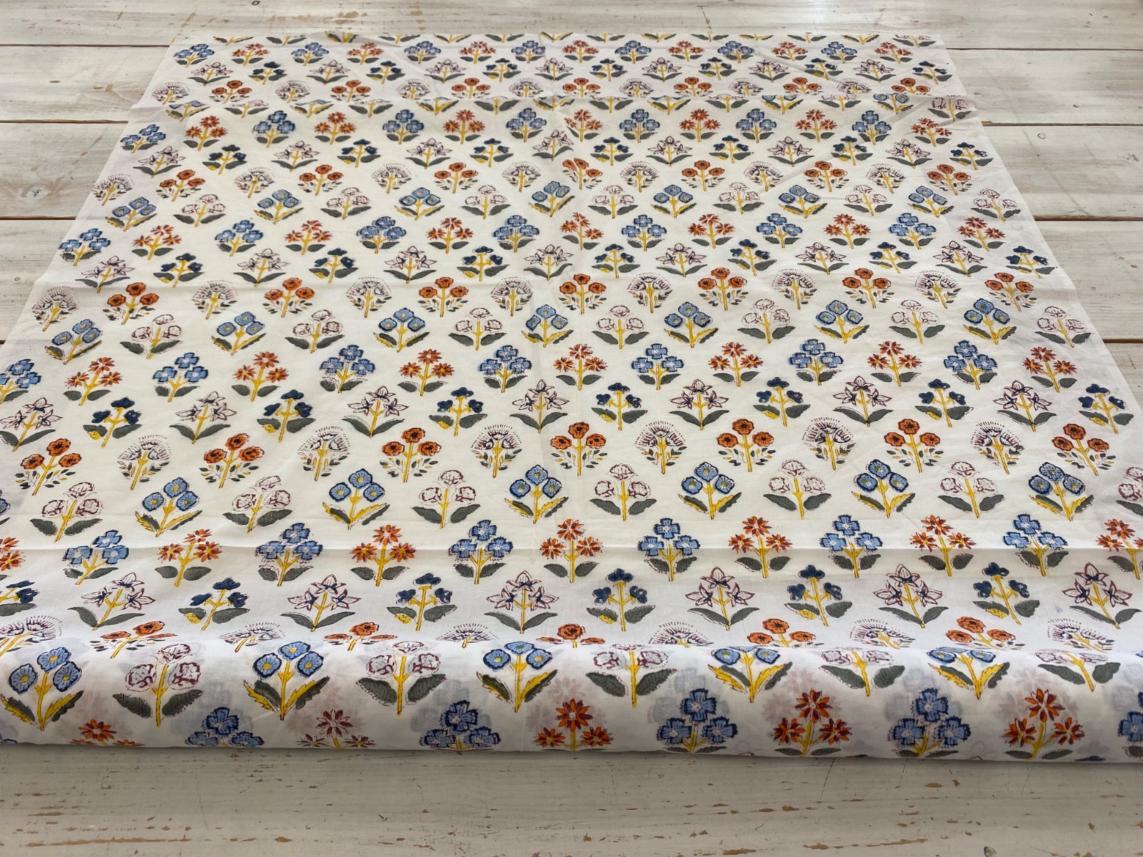 Agra Floral stamp block print Tex ex 2912