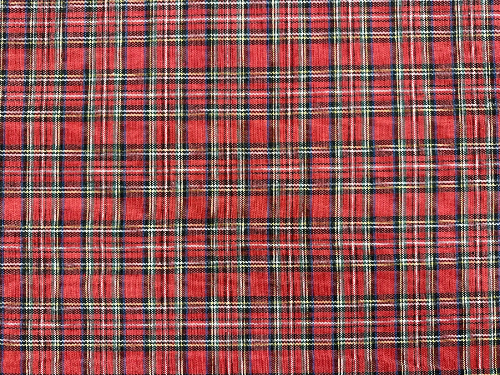 C827 Woven Christmas Tartan Red