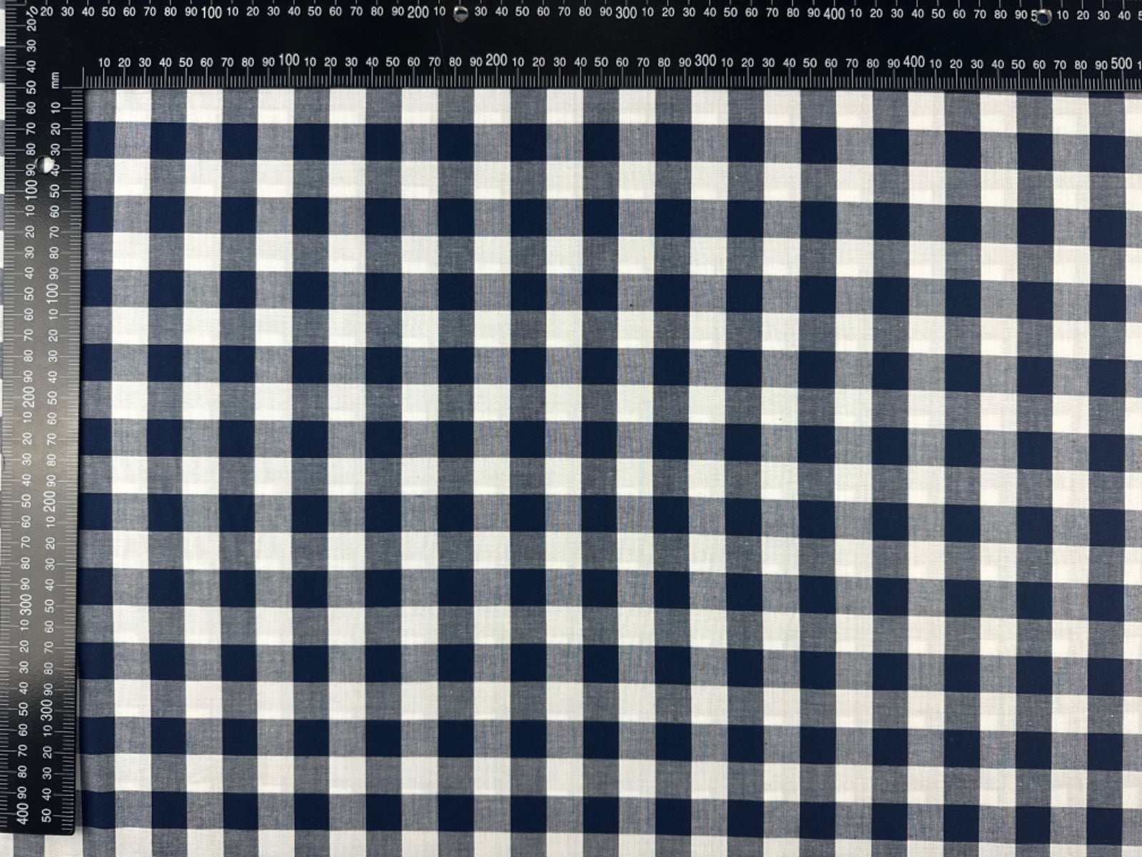 C769 17mm Woven Cotton Gingham Navy