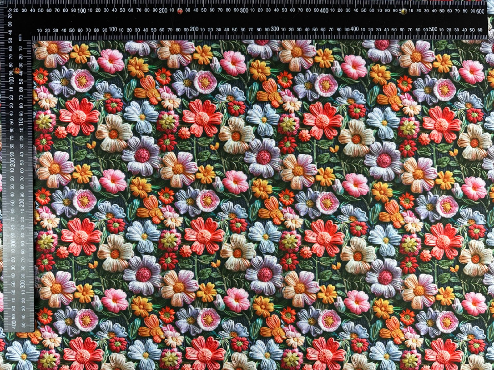 i513 Printed Embroidery Garden Multi