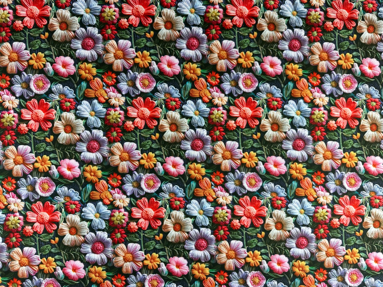 i513 Printed Embroidery Garden Multi