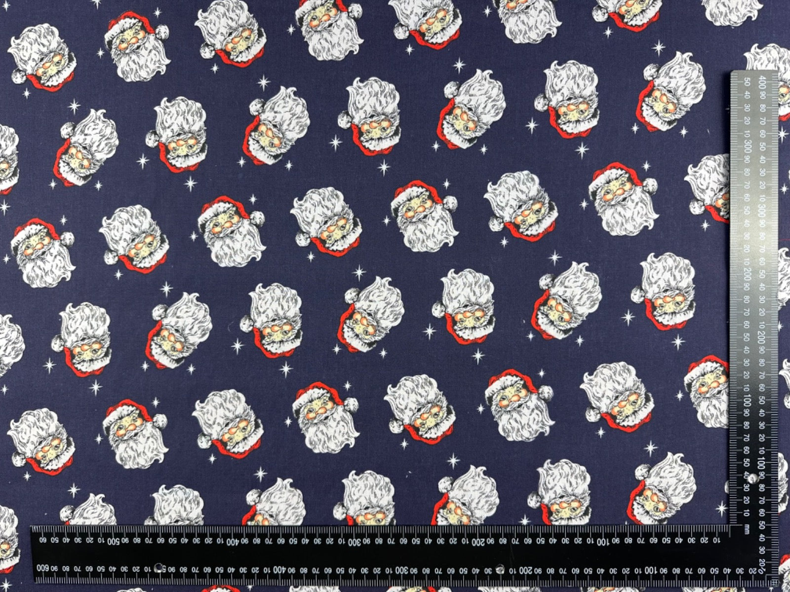 i341 Smiling Christmas Santa Navy