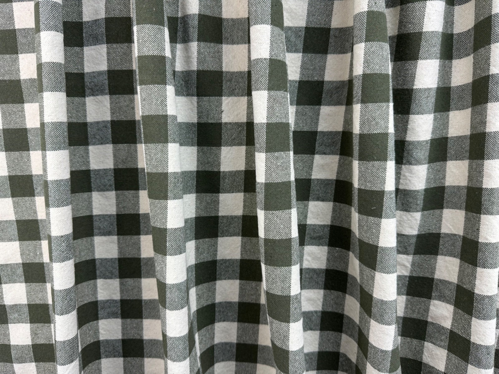 H358 Rustic Chunky Gingham Khaki