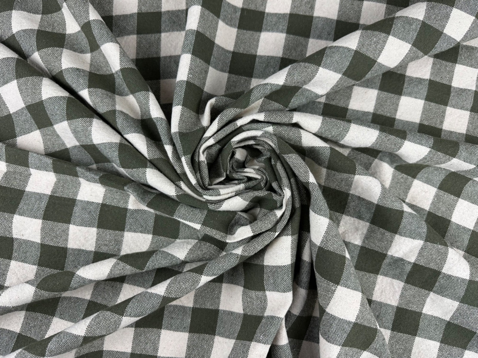 H358 Rustic Chunky Gingham Khaki