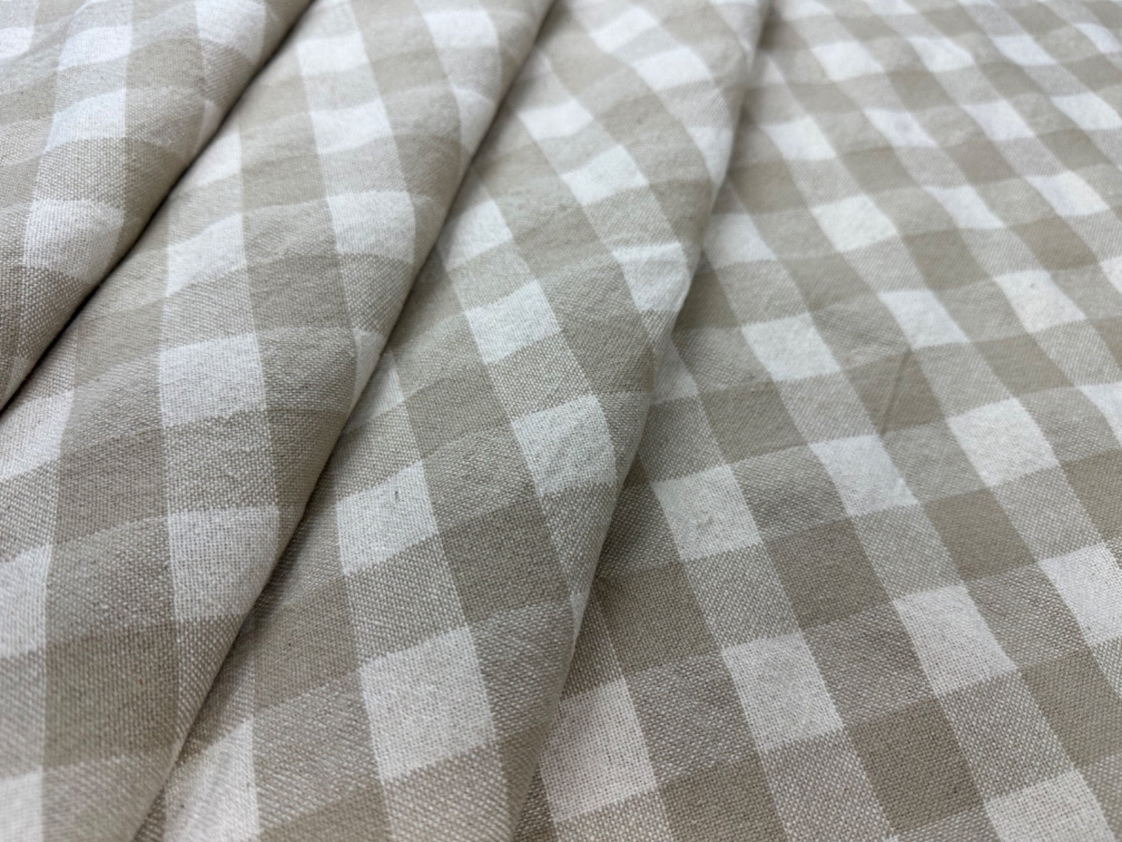 H357 Rustic Chunky Gingham Linen