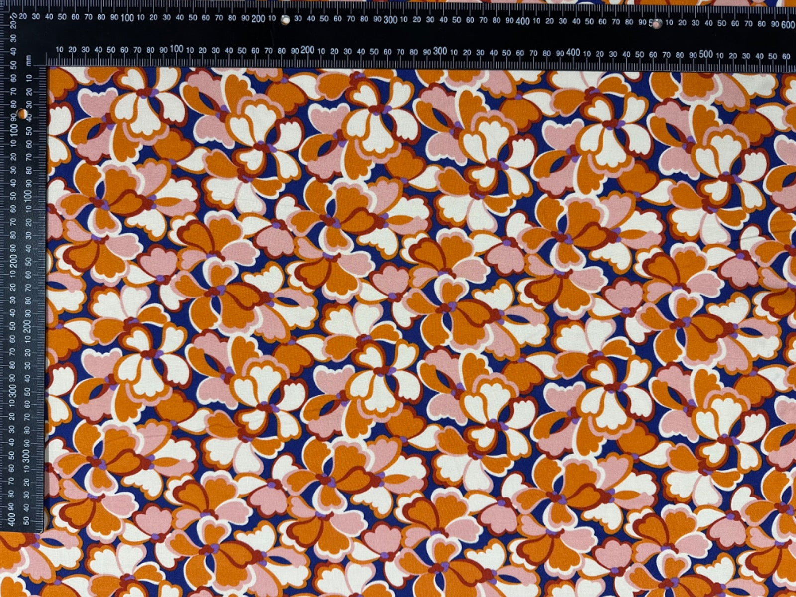 H365 70’s Floral Viscose Rust