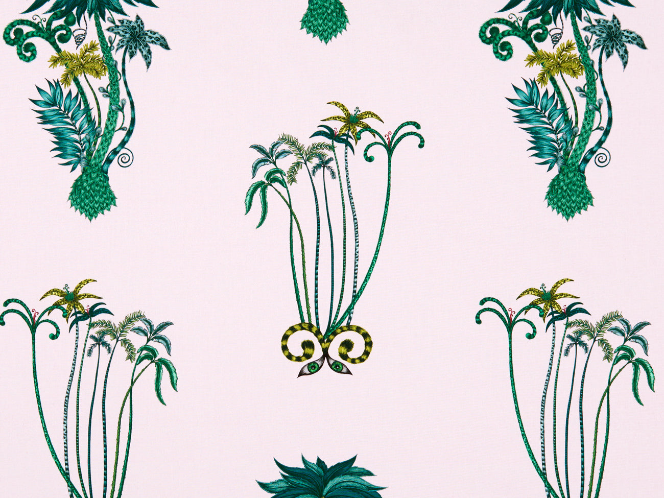 Clarke & Clarke Jungle Palms Pink