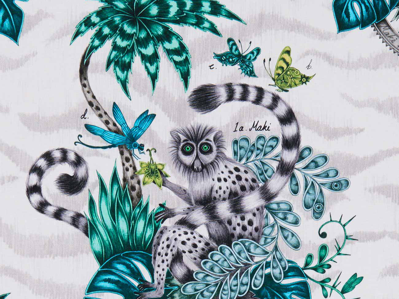 Clarke & Clarke Lemur Jungle