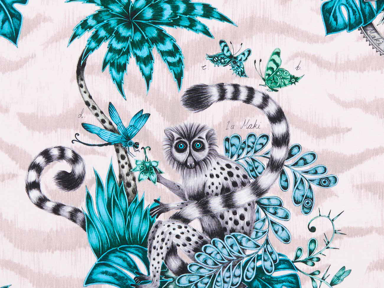 Clarke & Clarke Lemur Pink