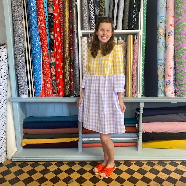 Cotton Gingham Stone B312