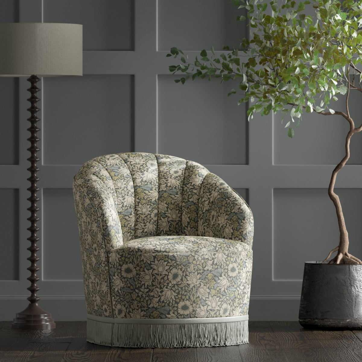 Clarke & Clarke Mallow Slate Dove