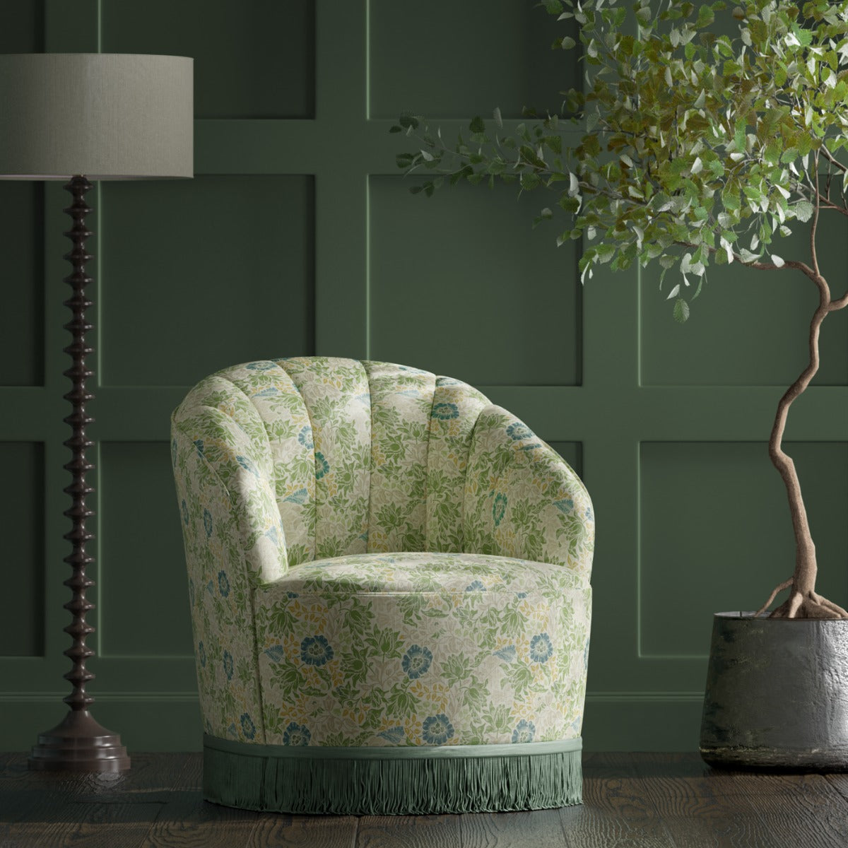 Clarke & Clarke Mallow Apple Linen