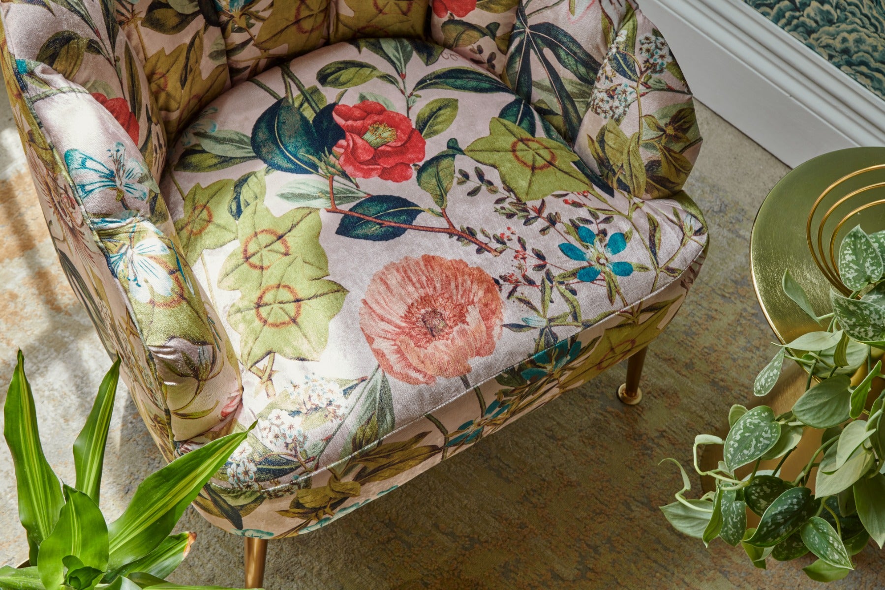 Clarke & Clarke Passiflora Blush Velvet