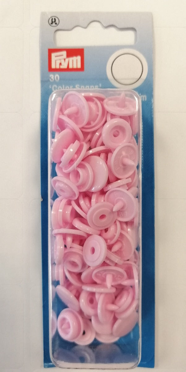 Prym Non Sew Colour Snap Fasteners Baby Pink