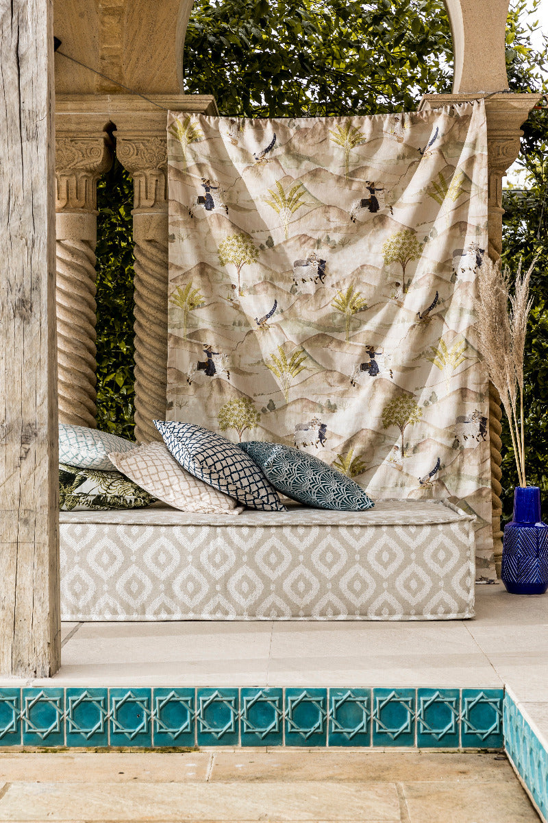 Clarke & Clarke Sahara Charcoal Ochre