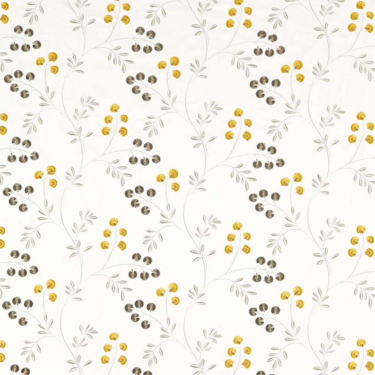 Clarke & Clarke Rochelle Pewter Chartreuse