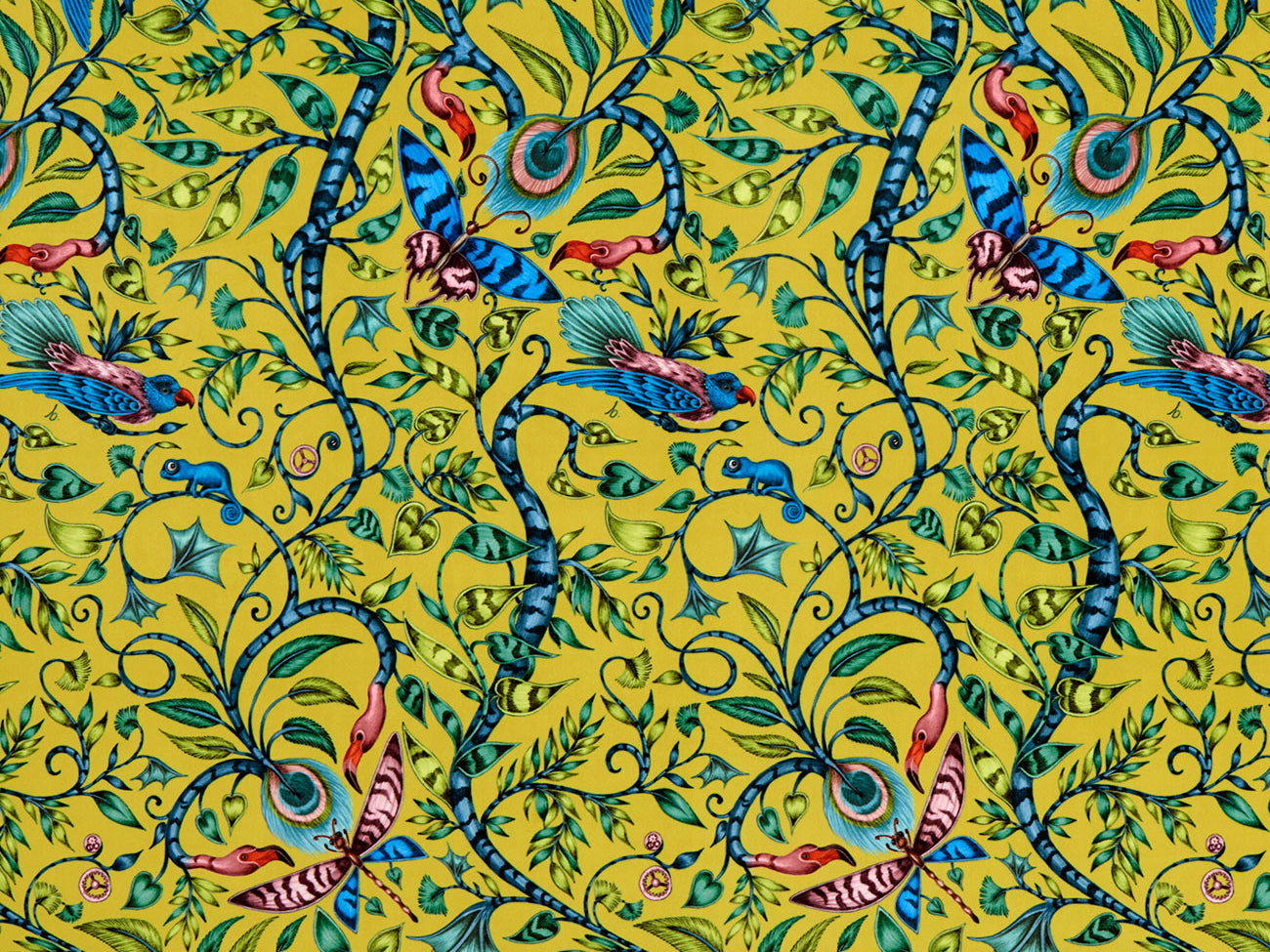 Clarke & Clarke Rousseau Lime Velvet