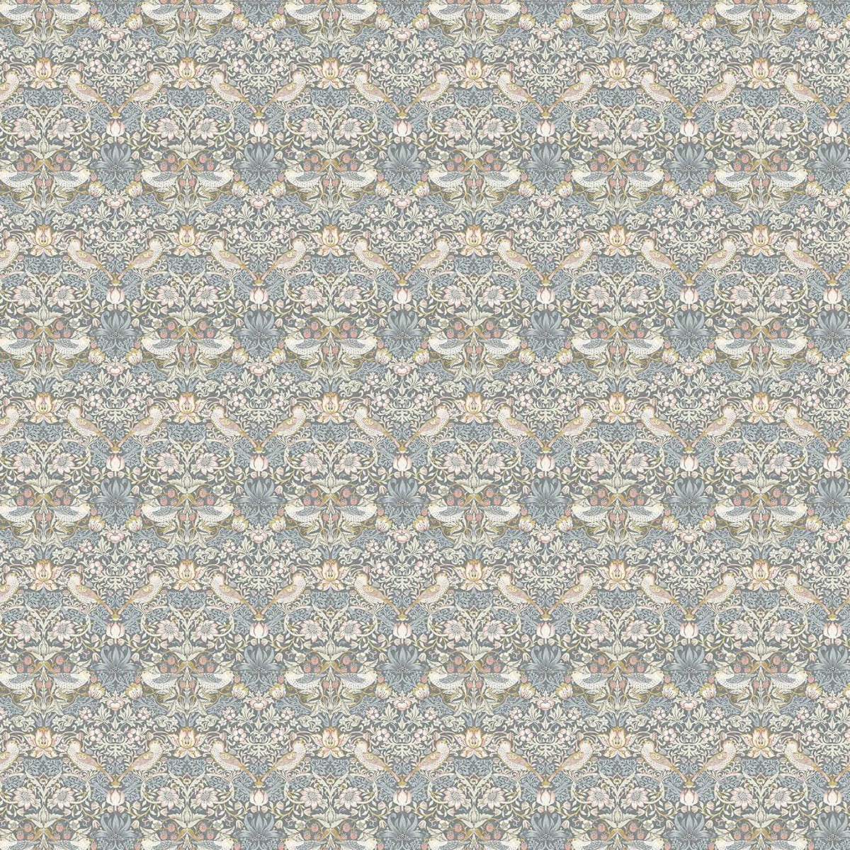 Clarke & Clarke Strawberry Thief Slate Blush