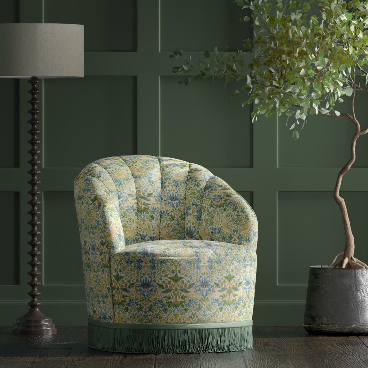 Clarke & Clarke Strawberry Thief Apple Blush