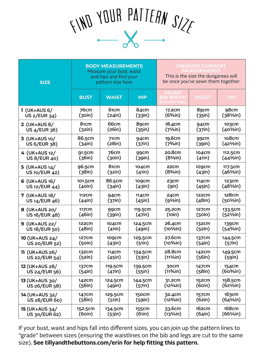 Tilly & The Buttons Erin Dungarees