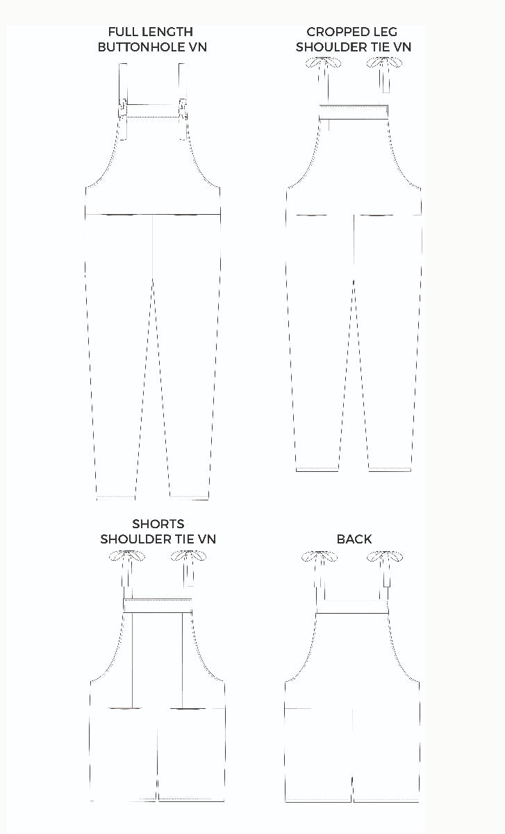 Tilly & The Buttons Erin Dungarees