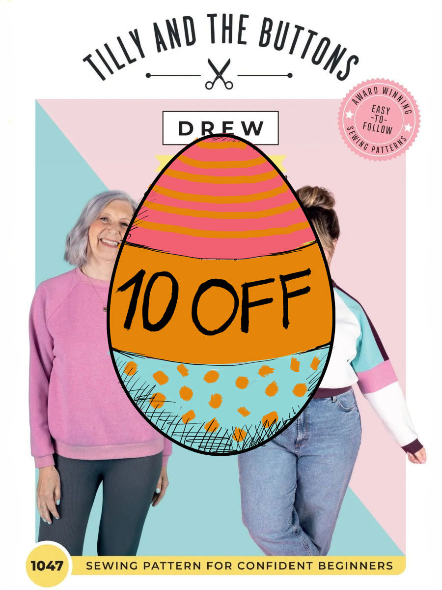 Tilly And The Buttons Drew Raglan Sweatshirt