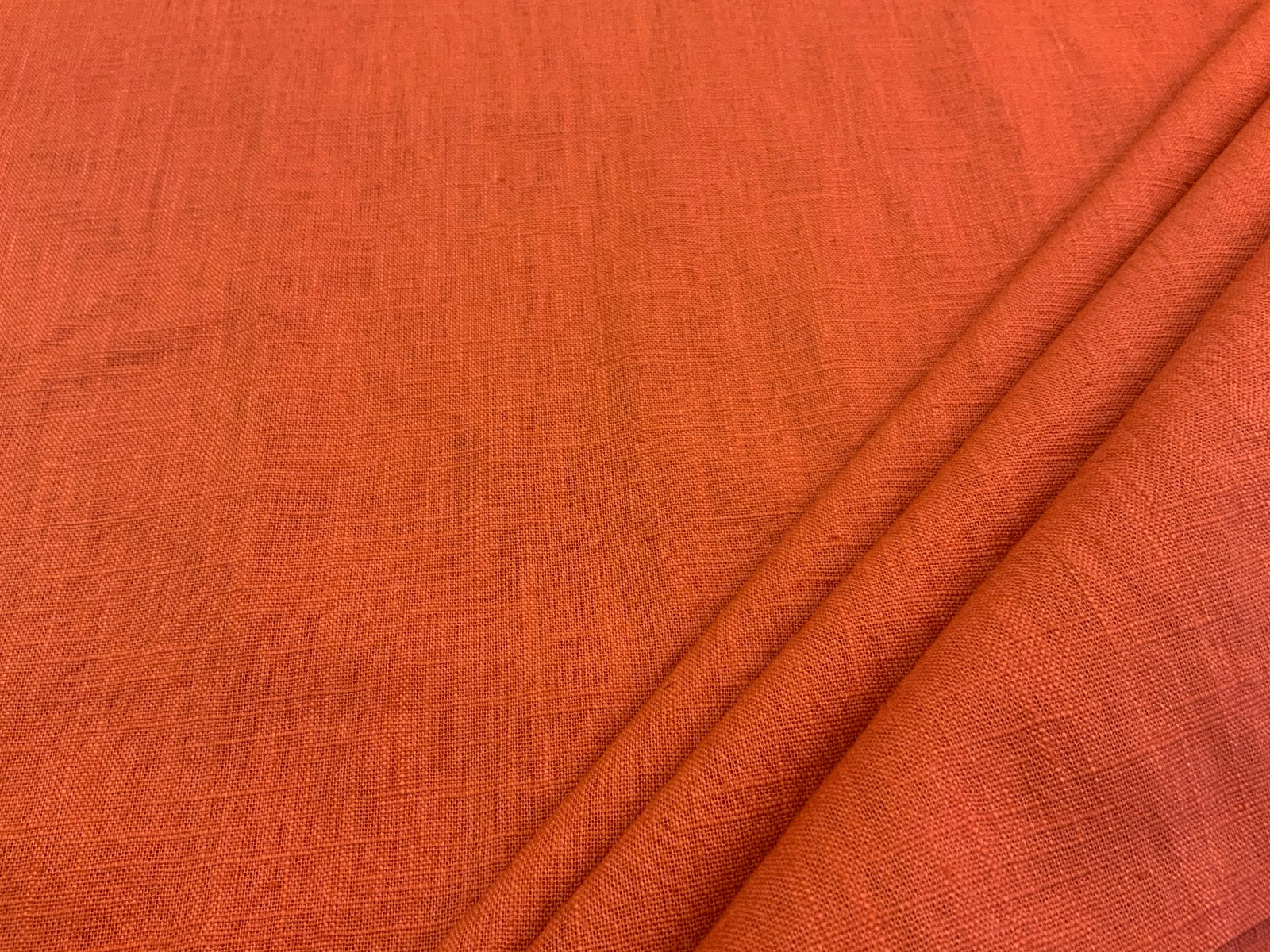 Eco Washed Linen Rust Orange C534